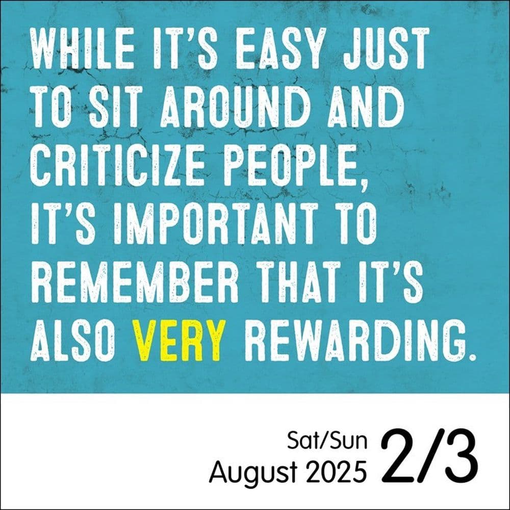 Unspirational 2025 Desk Calendar