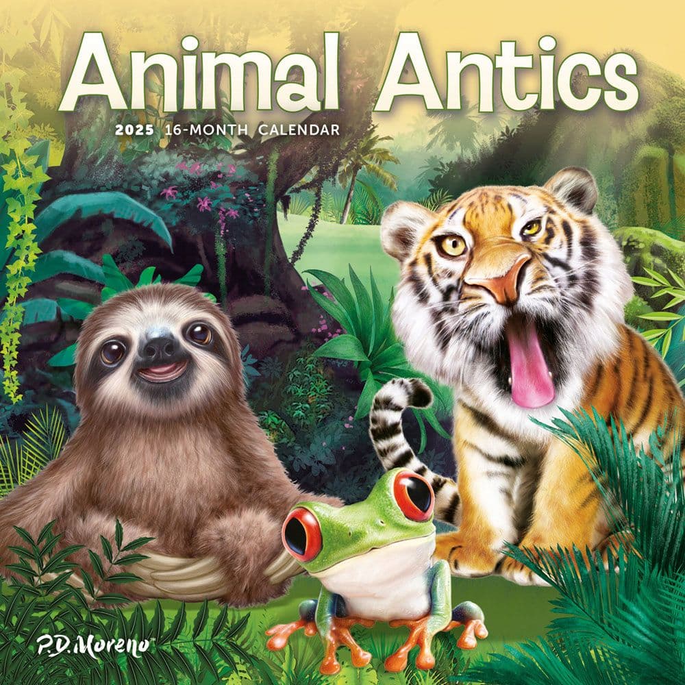 Animal Antics 2025 Mini Wall Calendar
