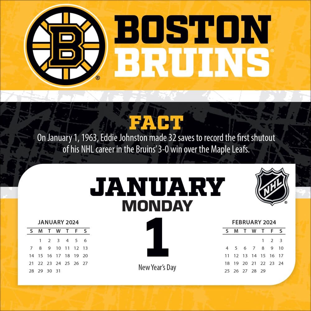 Boston Bruins 2024 Desk Calendar Second Alternate Image width=&quot;1000&quot; height=&quot;1000&quot;