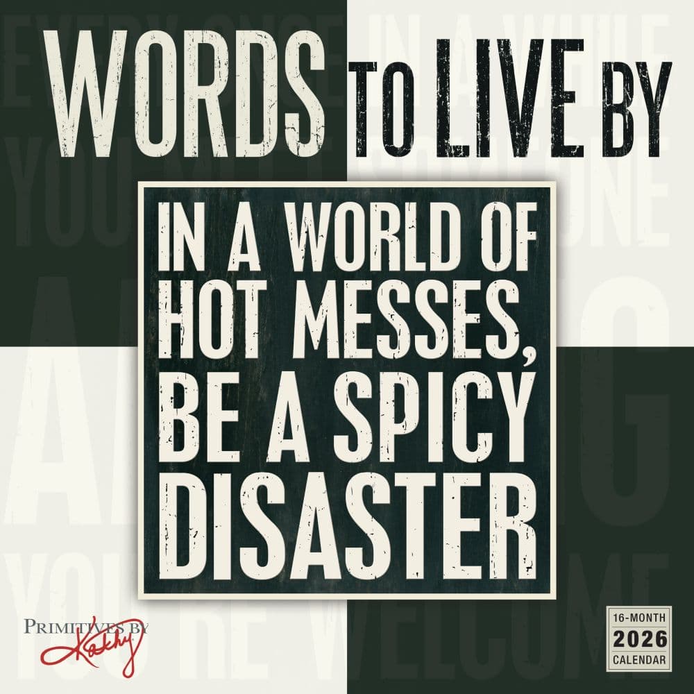 Words to Live By 2026 Wall Calendar_Main Image