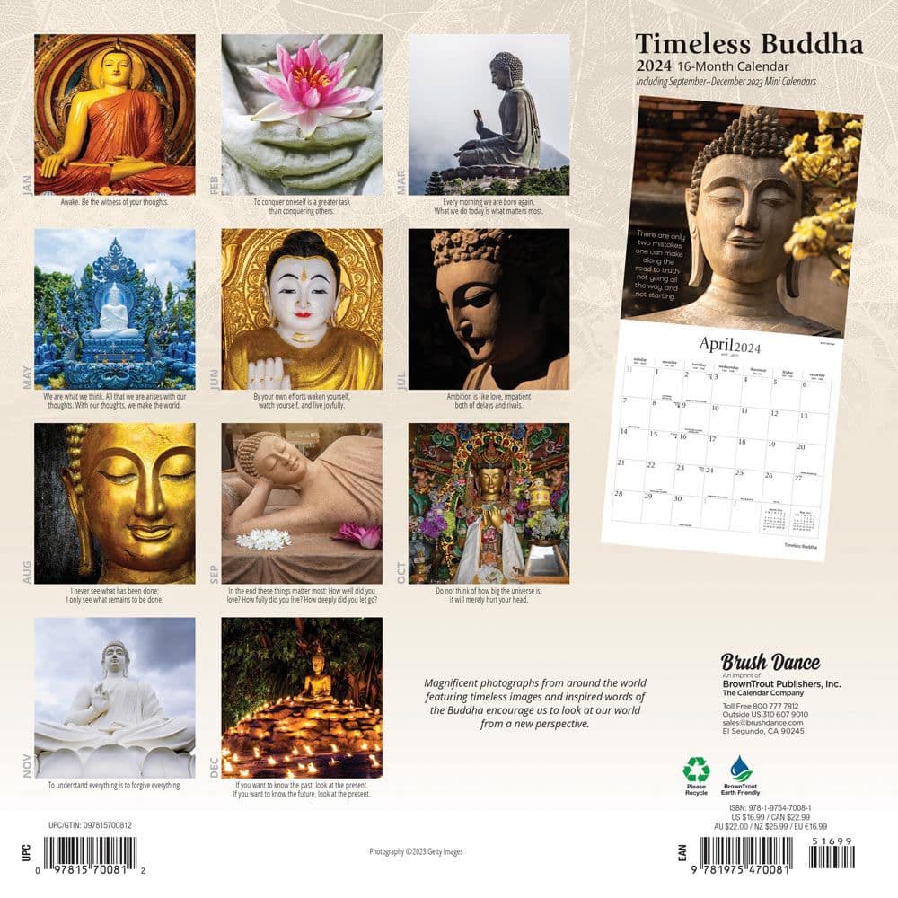 Timeless Buddha Brush Dance 2024 Wall Calendar First Alternate Image width=&quot;1000&quot; height=&quot;1000&quot;