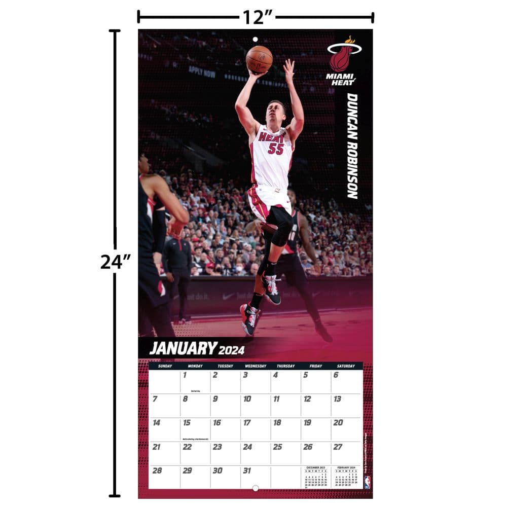 Miami Heat 2024 Wall Calendar