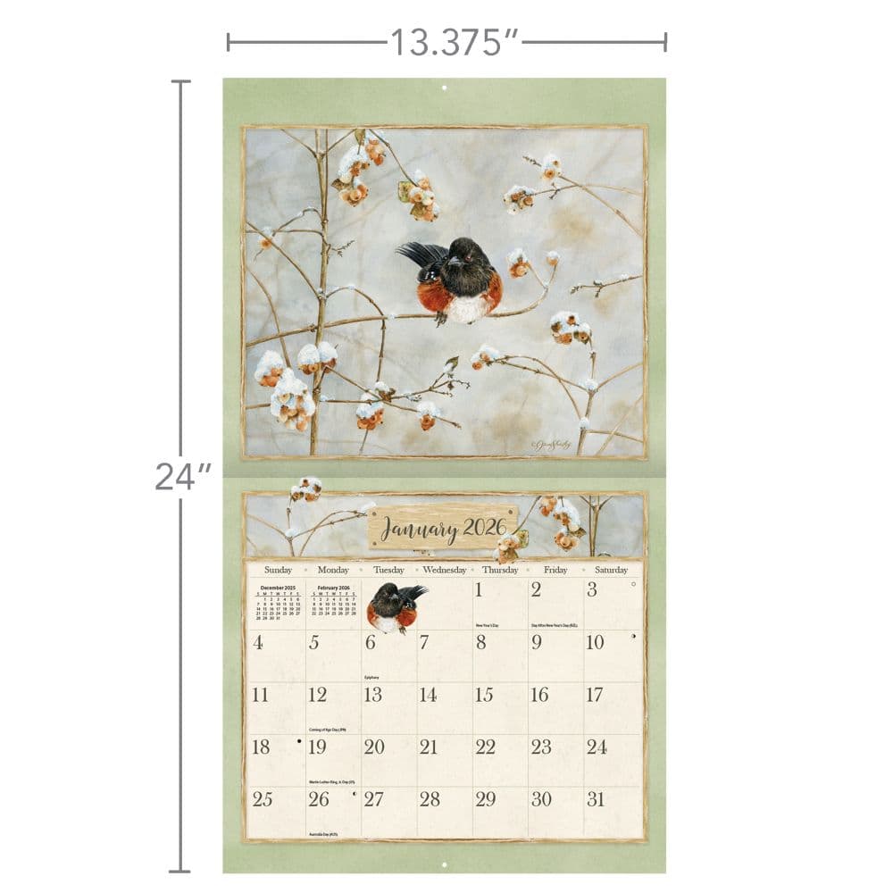 Birds in the Garden 2026 Wall Calendar by Jane Shasky_ALT6