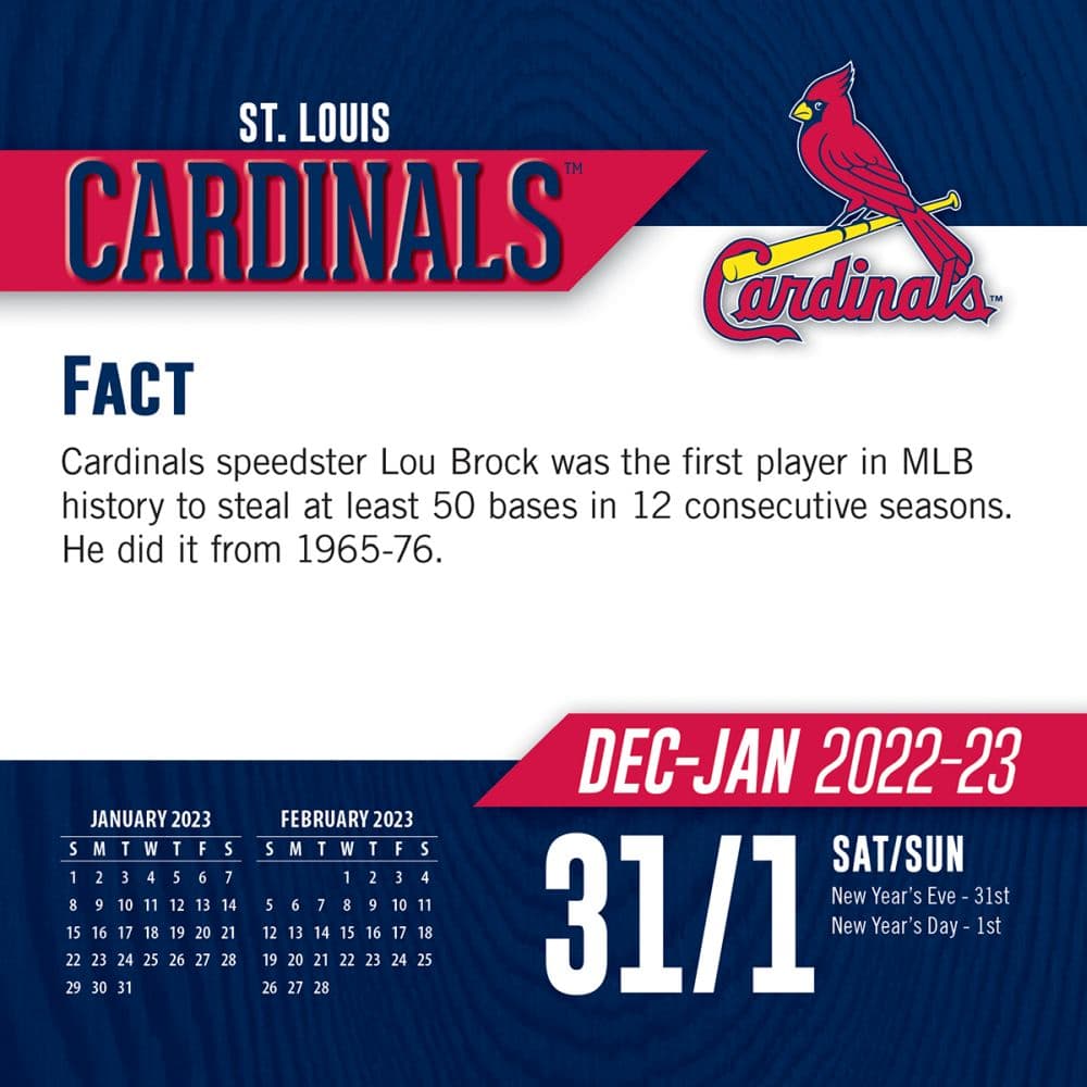 St Louis Cardinals 2023 Desk Calendar - Calendars.com