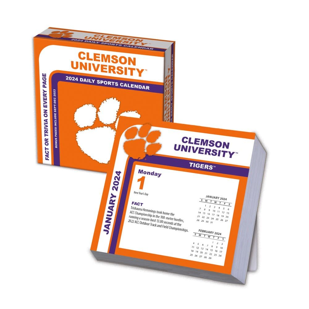 Clemson Tigers 2024 Desk Calendar