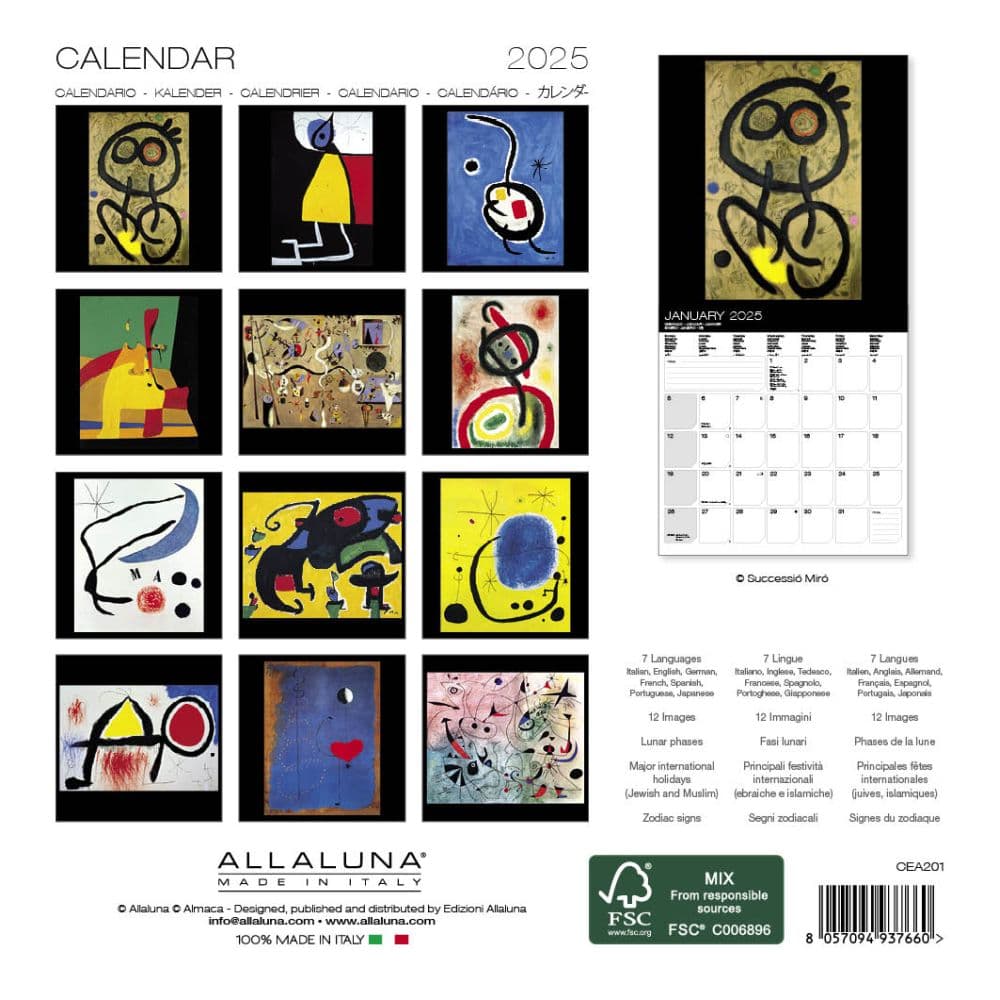 Miro 2025 Mini Wall Calendar First Alternate Image width=&quot;1000&quot; height=&quot;1000&quot;