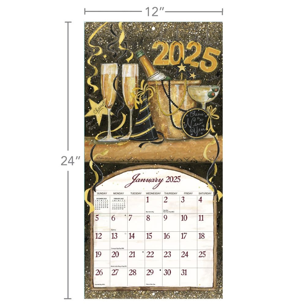 Wine Cellar by Susan Winget 2025 Wall Calendar Fourth Alternate Image width=&quot;1000&quot; height=&quot;1000&quot;