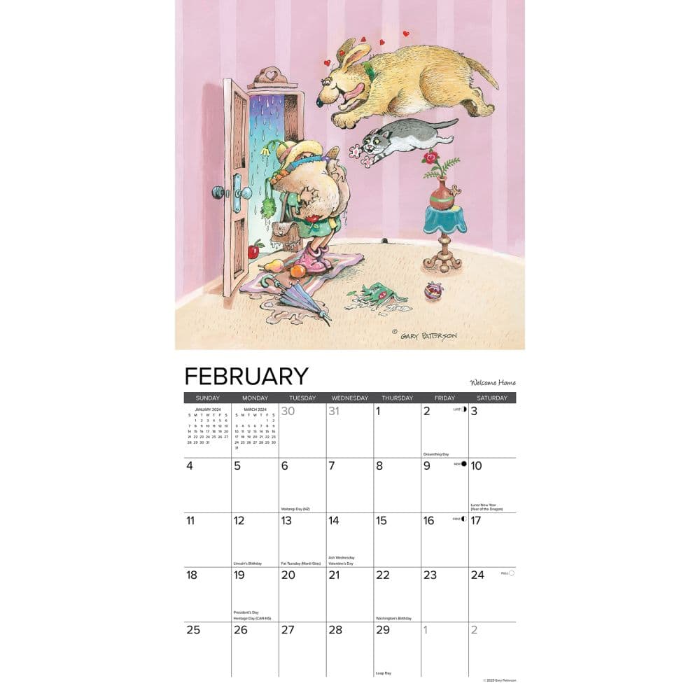Patterson Paws and Claws 2024 Wall Calendar