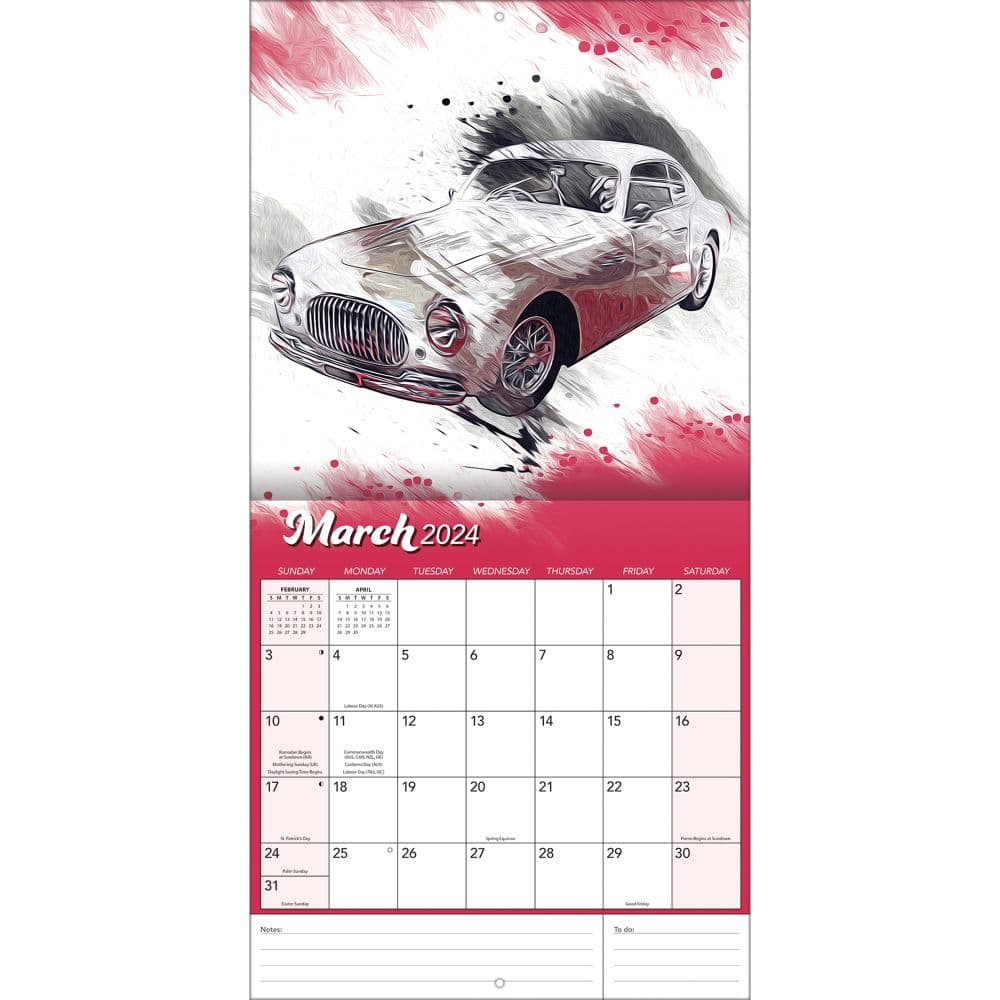 Muscle Cars Photo 2024 Wall Calendar Alternate Image 2