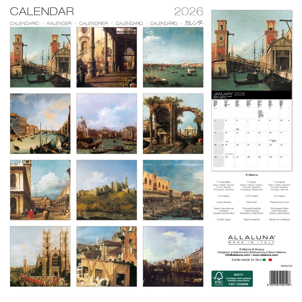 Canaletto 2026 Wall Calendar First Alternate Image