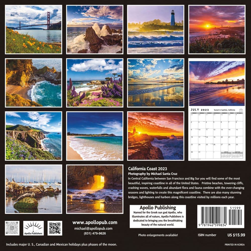 California Coast 2023 Wall Calendar - Calendars.com
