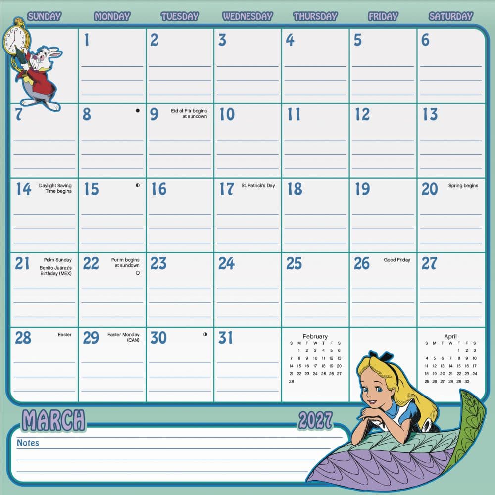 Disney Classic 2027 Magnetic Calendar Third Alternate Image