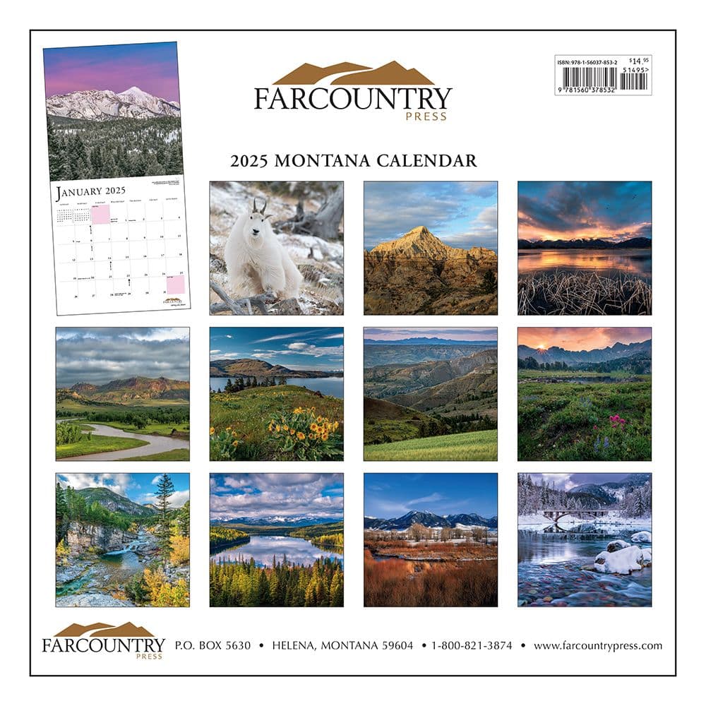 Montana Scenic 2025 Wall Calendar_First Alternate