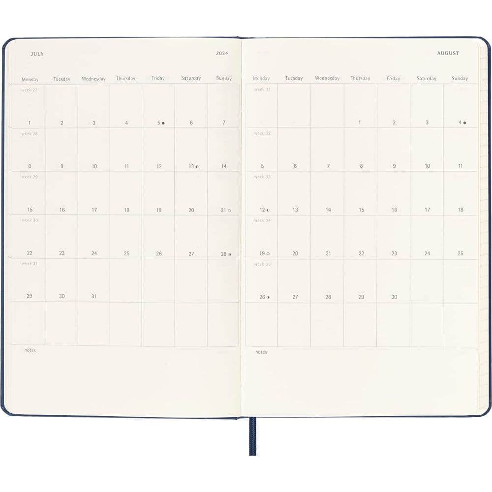 Moleskine Large Blue Weekly HC 2024 Planner