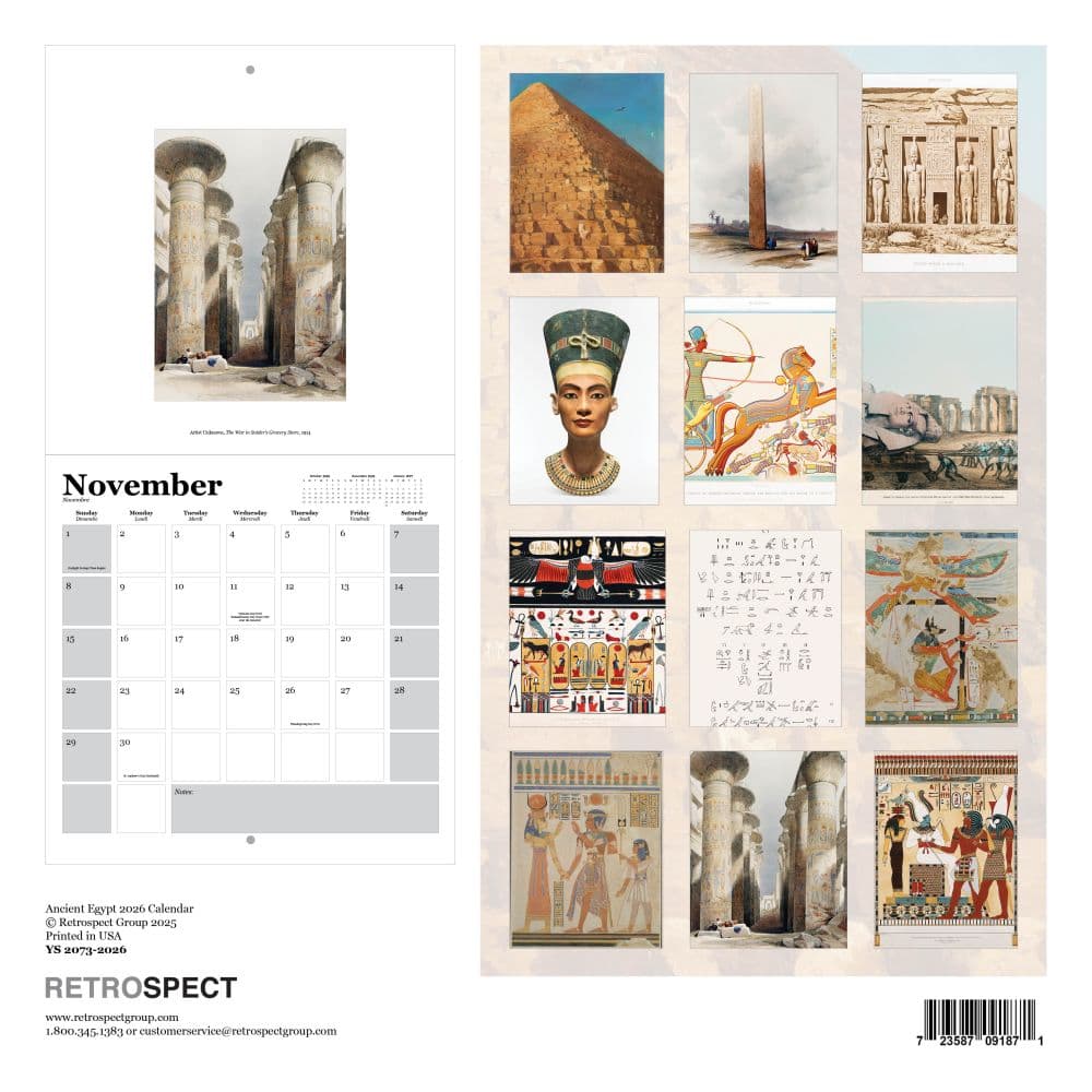 Ancient Egypt 2026 Wall Calendar First alternate image