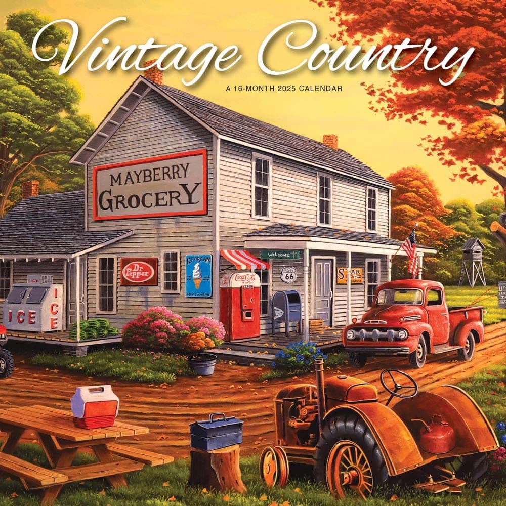 Vintage Country Hopper 2025 Wall Calendar - Calendars.com