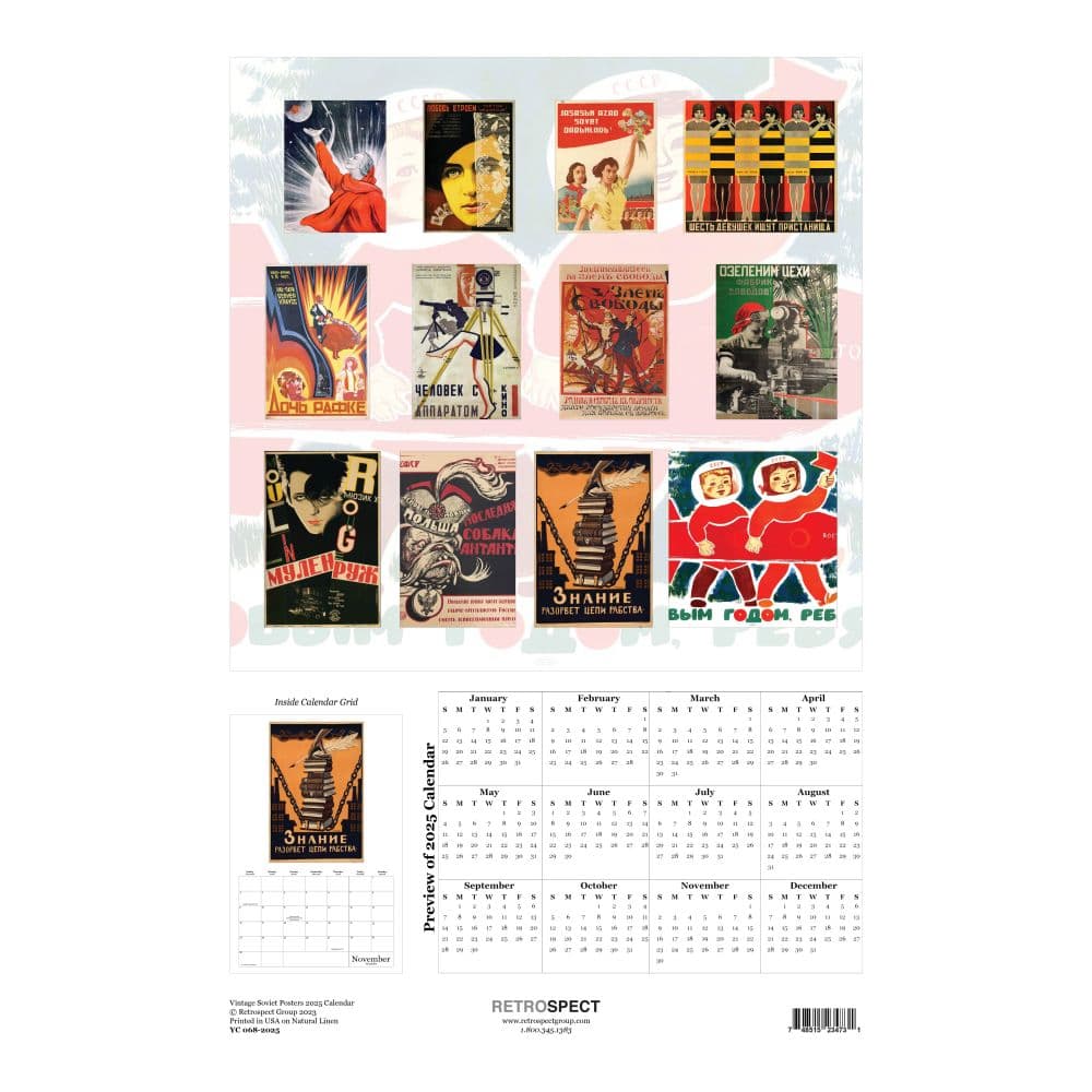 Vintage Soviet Poster 2025 Wall Calendar - Calendars.com