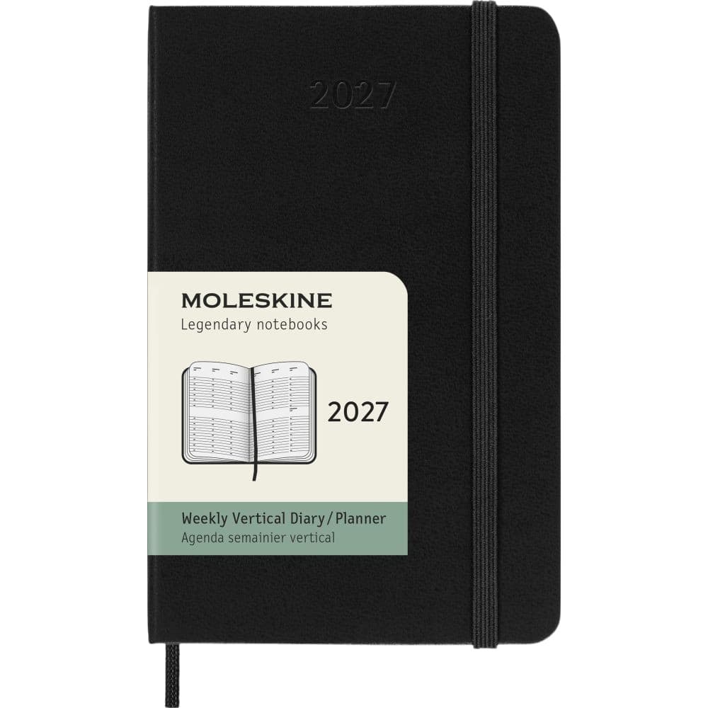 image Moleskine Black Vertical Hardcover 2027 Pocket Planner