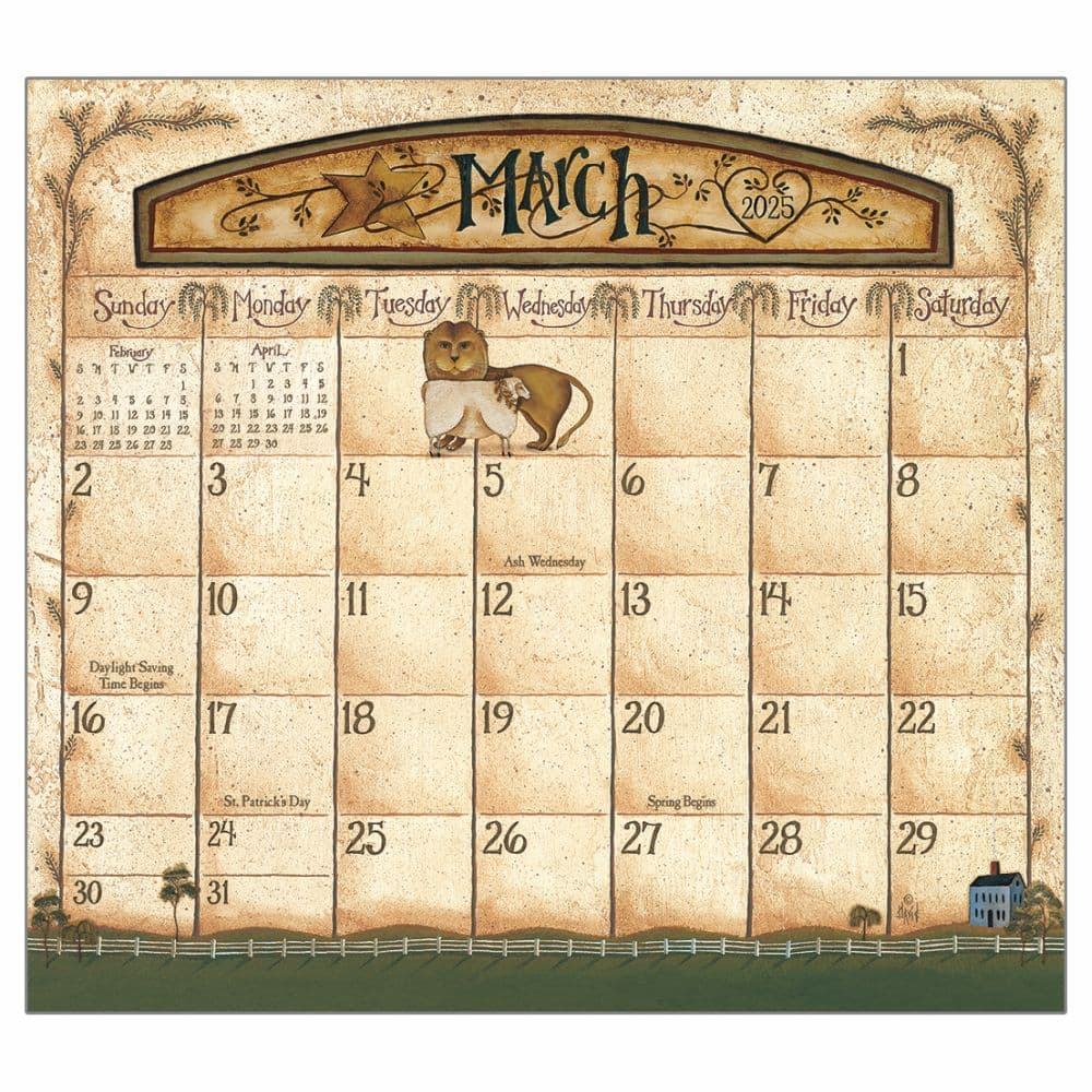 Folk Art by David Harden Magnetic 2025 Desk Pad Main Image