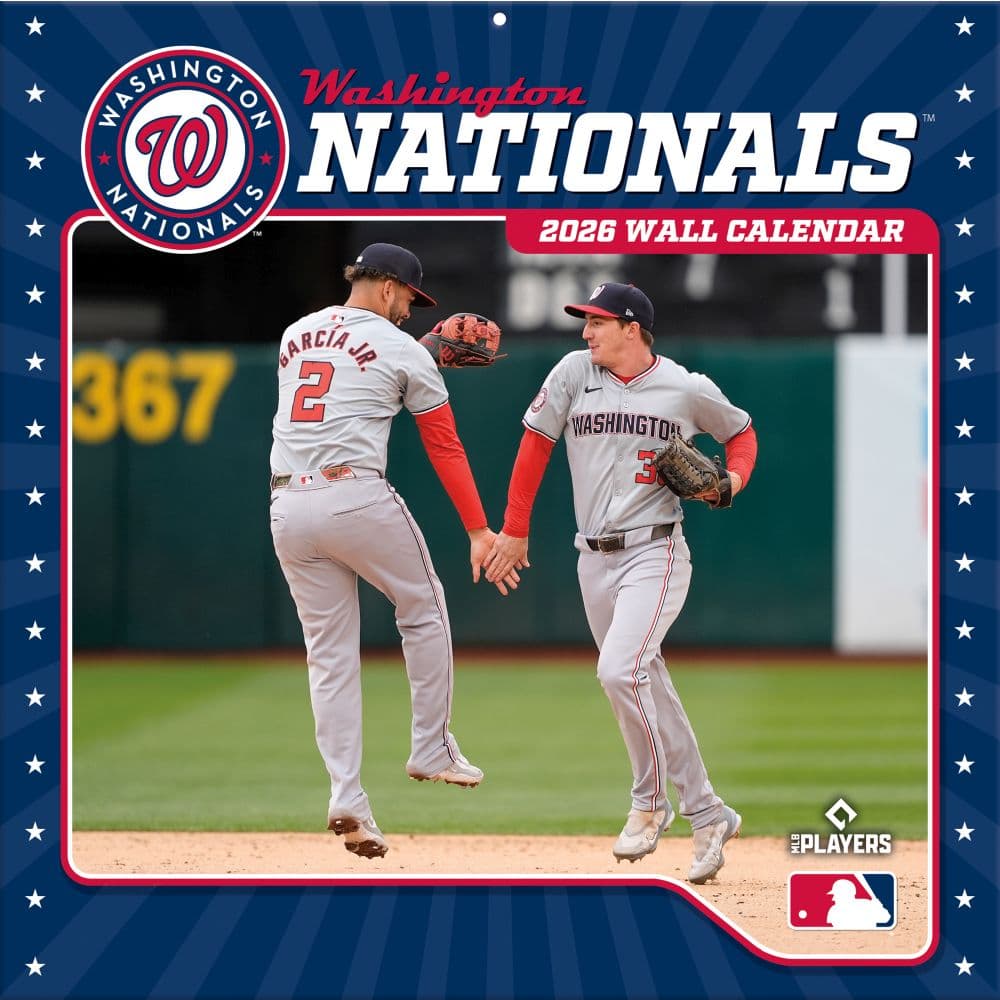 MLB Washington Nationals 2026 Wall Calendar Main Product Image