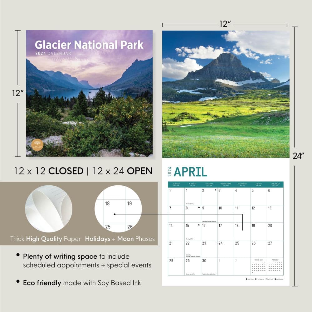 Glacier National Park 2024 Wall Calendar Eighth Alternate Image width=&quot;1000&quot; height=&quot;1000&quot;