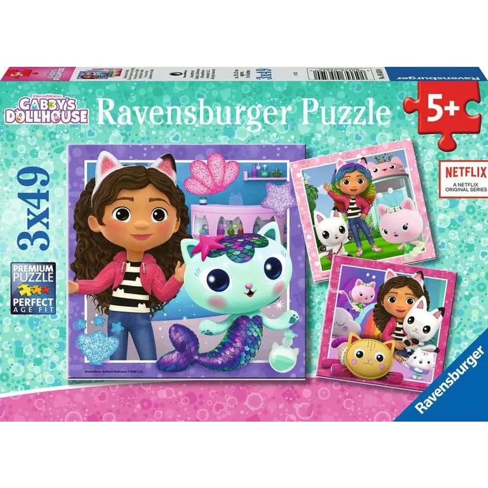 Gabbys Dollhouse 3x49 Piece Puzzle Main Product Image