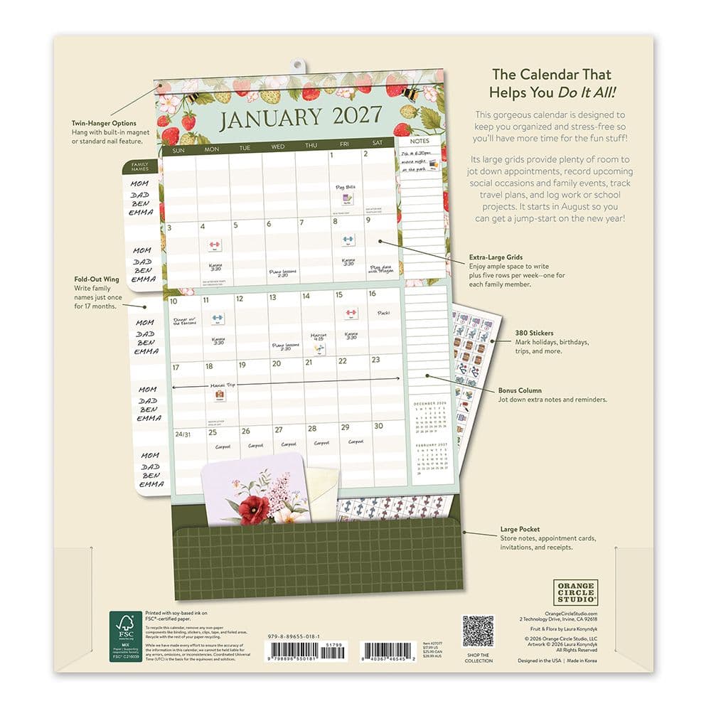 Fruit and Flora 2027 Do It All Wall Calendar First Alternate Image