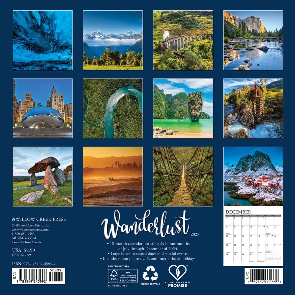 Wanderlust 2025 Mini Wall Calendar First Alternate Image width=&quot;1000&quot; height=&quot;1000&quot;