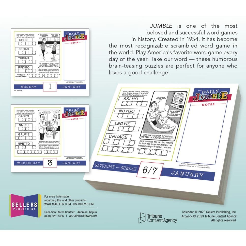 Daily Jumble 2024 Desk Calendar