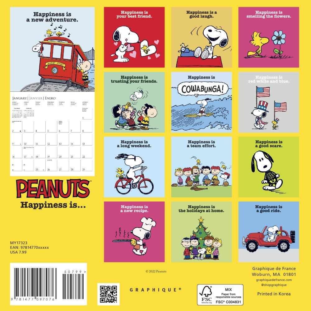 Peanuts 2023 Wall Calendar Customize and Print