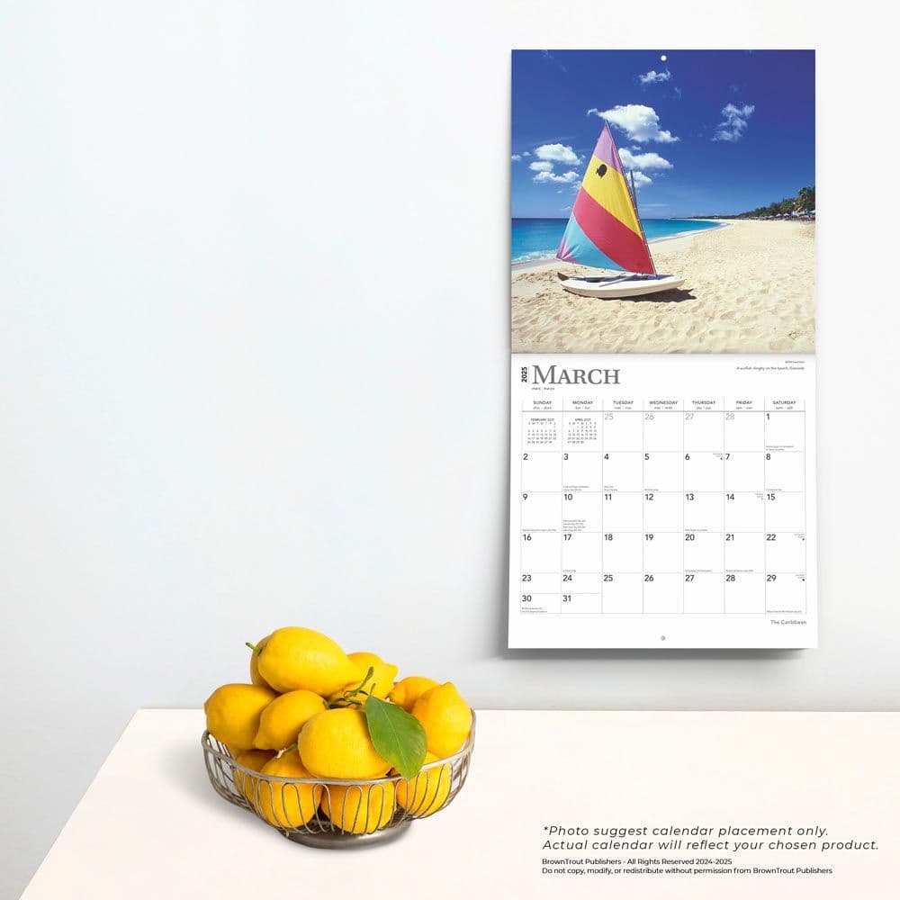 Caribbean 2025 Wall Calendar Fourth Alternate Image