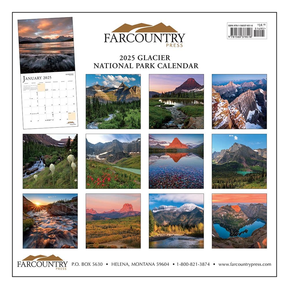 Glacier National Park 2025 Wall Calendar_First Alternate