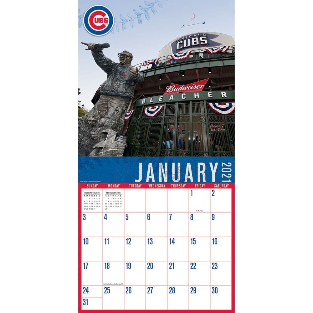 Chicago Cubs Wrigley Field Stadium Wall Calendar - Calendars.com