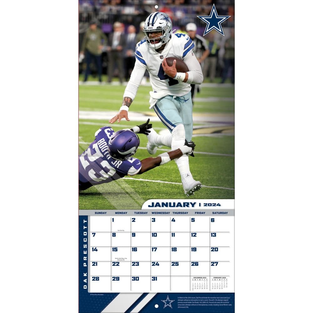Dak Prescott 2024 Wall Calendar - Calendars.com