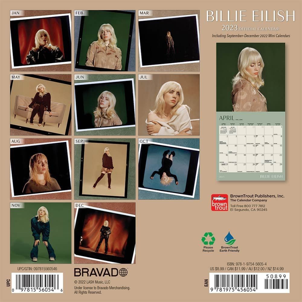 Billie Eilish 2023 Mini Wall Calendar - Calendars.com