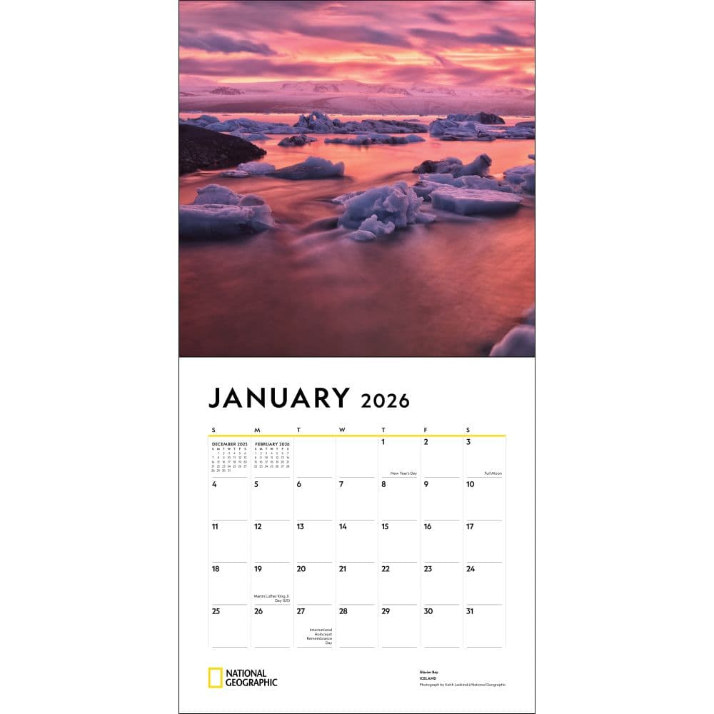 Most Beautiful Places National Geographic 2026 Wall Calendar Second Alternate Image