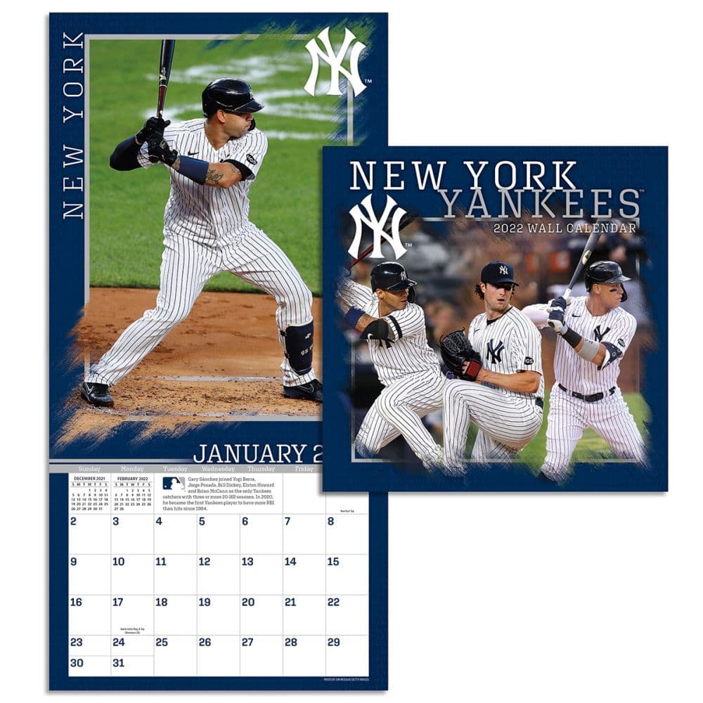 Mlb New York Yankees 2022 Mini Wall Calendar - Calendars.com