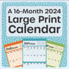 image Large Print 2024 Mini Wall Calendar Main Image