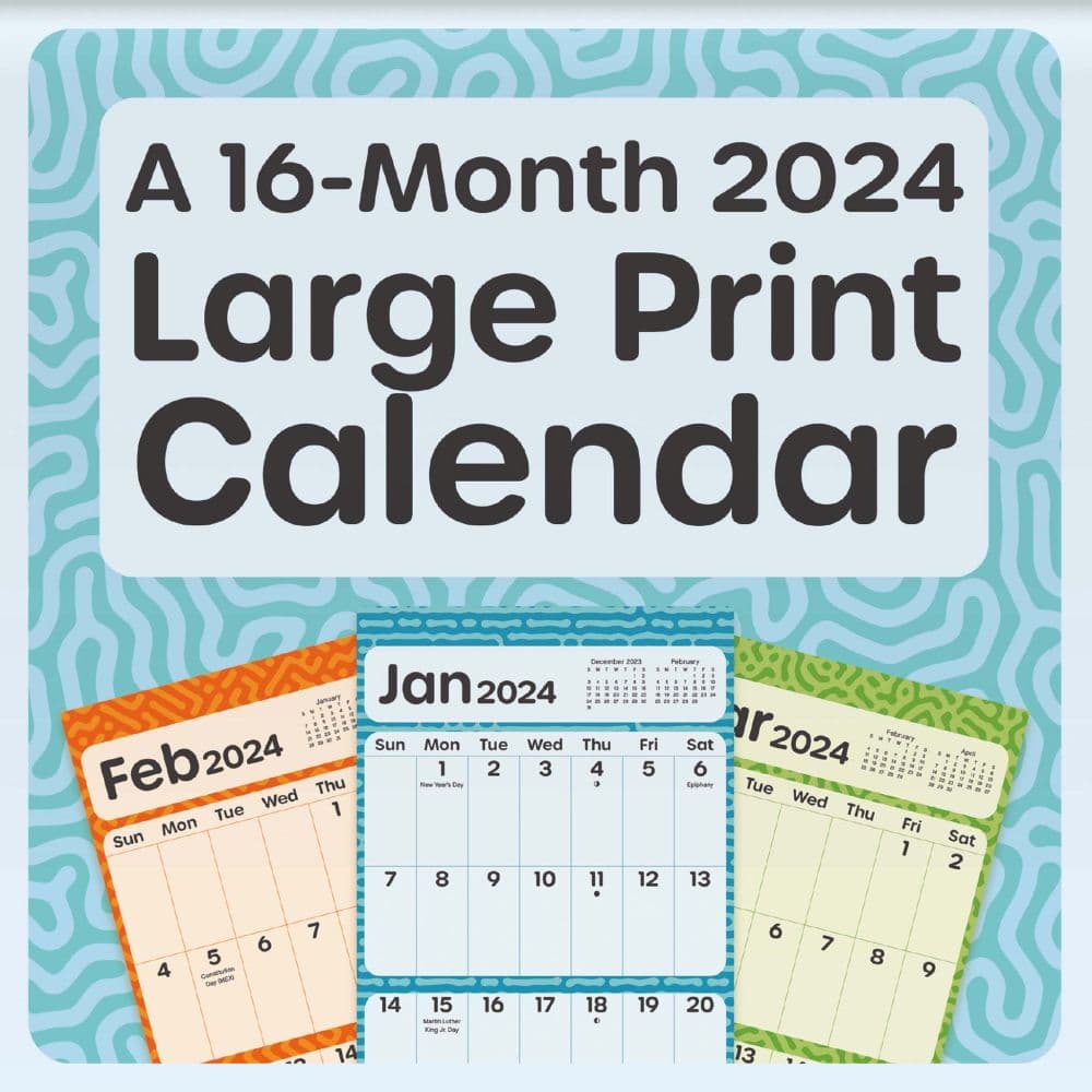 Large Print 2025 Mini Wall Calendar