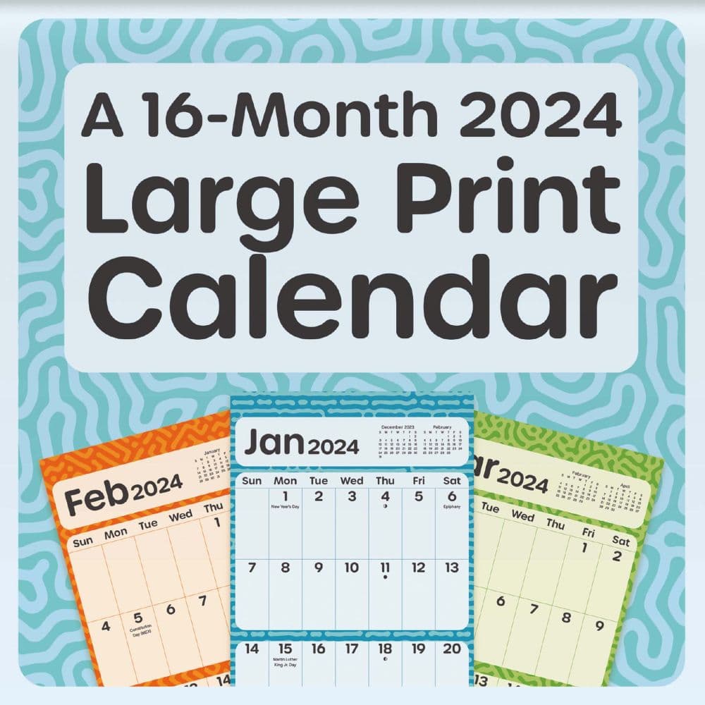 Large Print 2024 Mini Wall Calendar Main Image