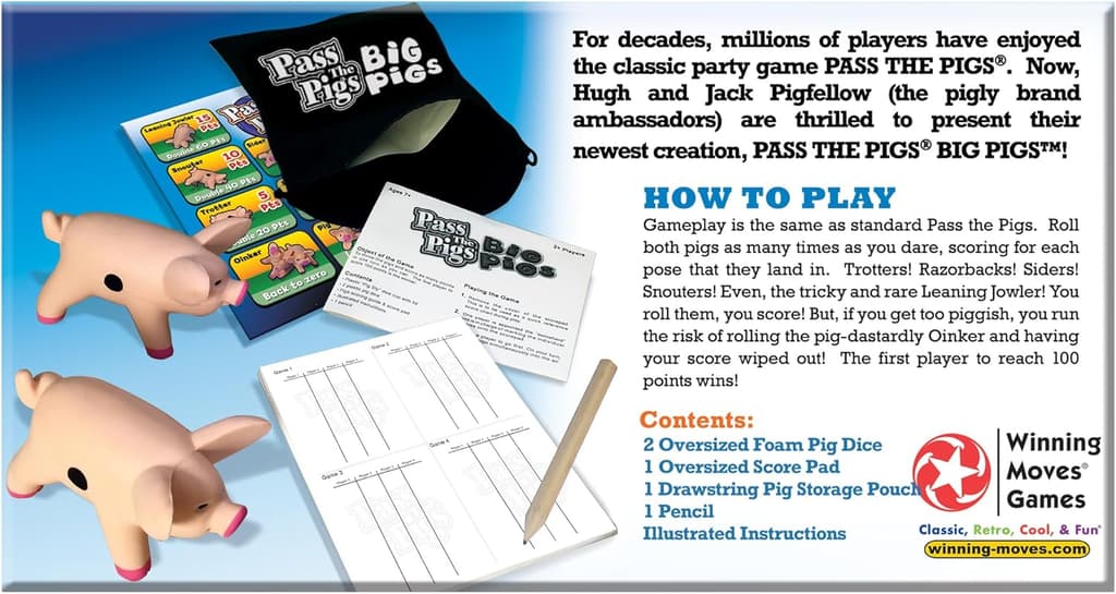 Pass The Pigs Big Pigs back of box