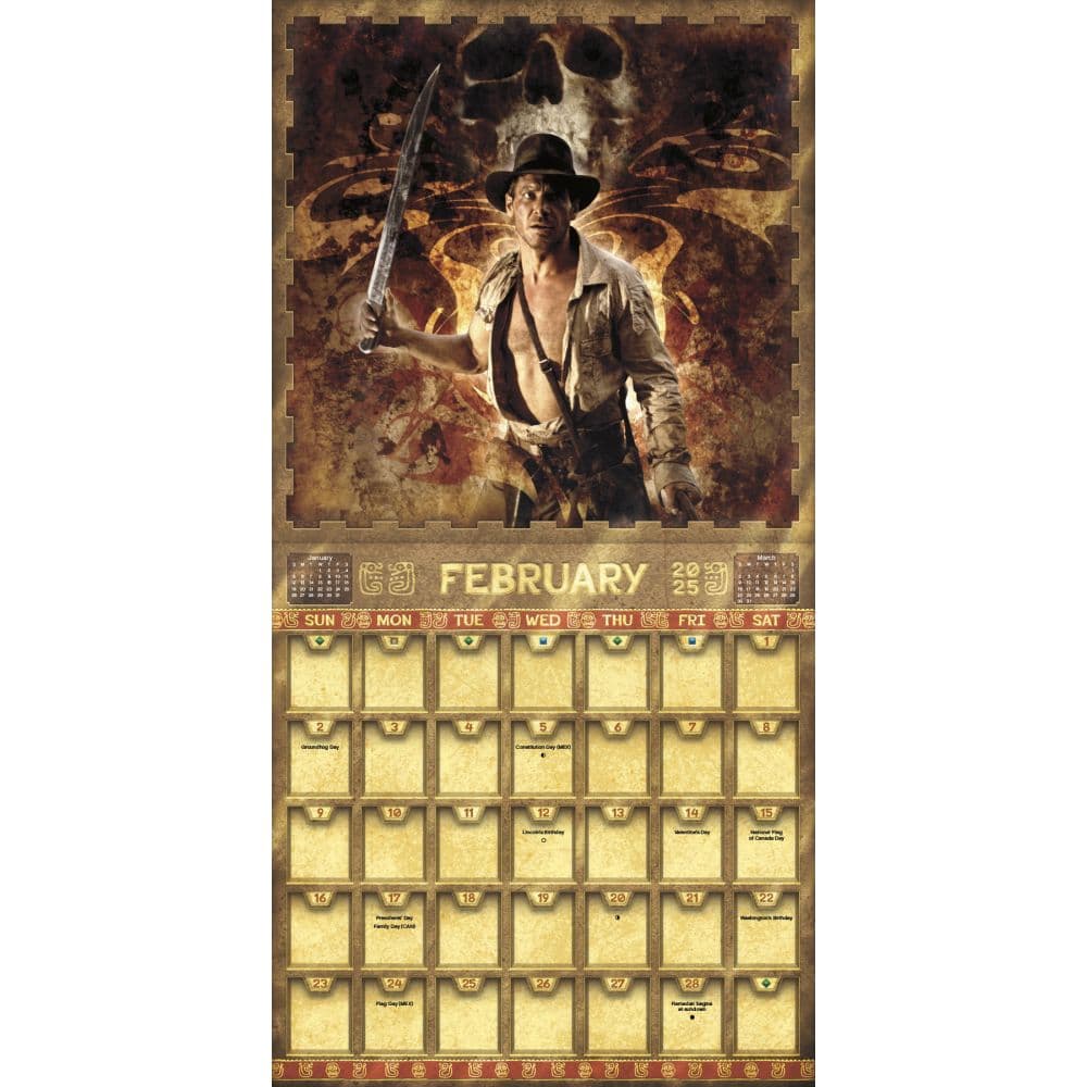 Indiana Jones Classic 2025 Wall Calendar Alt3