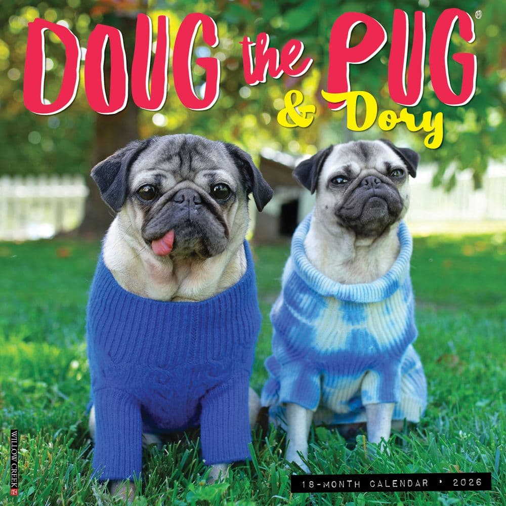 Doug the Pug 2026 Wall Calendar