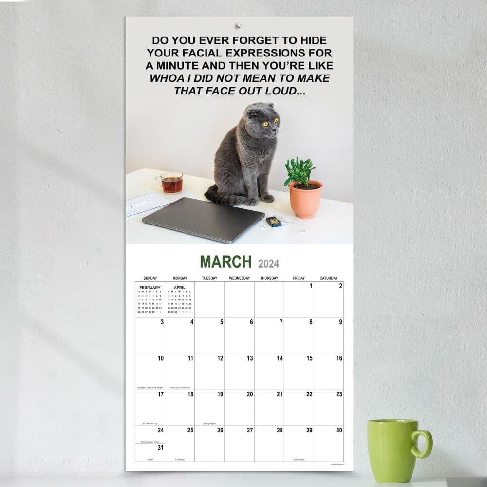 Corporate Cats 2024 Wall Calendar Third Alternate Image width="1000" height="1000"