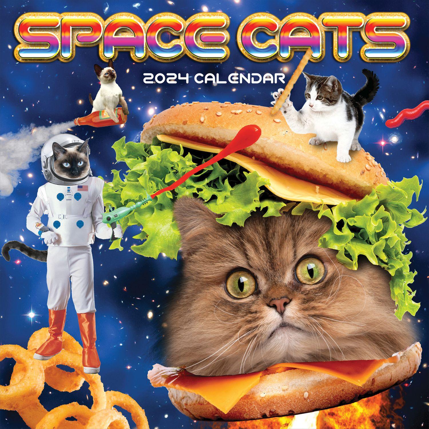 Space Cats 2024 Wall Calendar