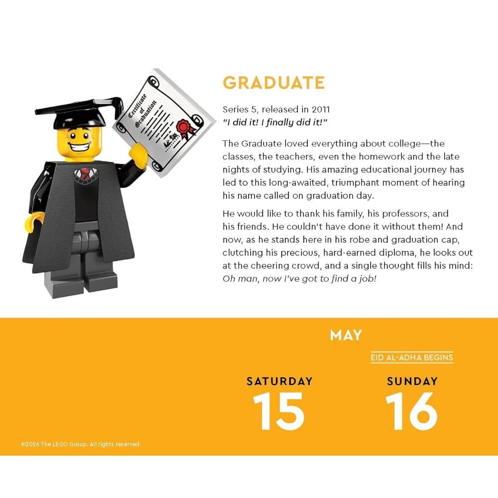 LEGO Mini Figure a Day 2027 Desk Calendar Sixth Alternate Image