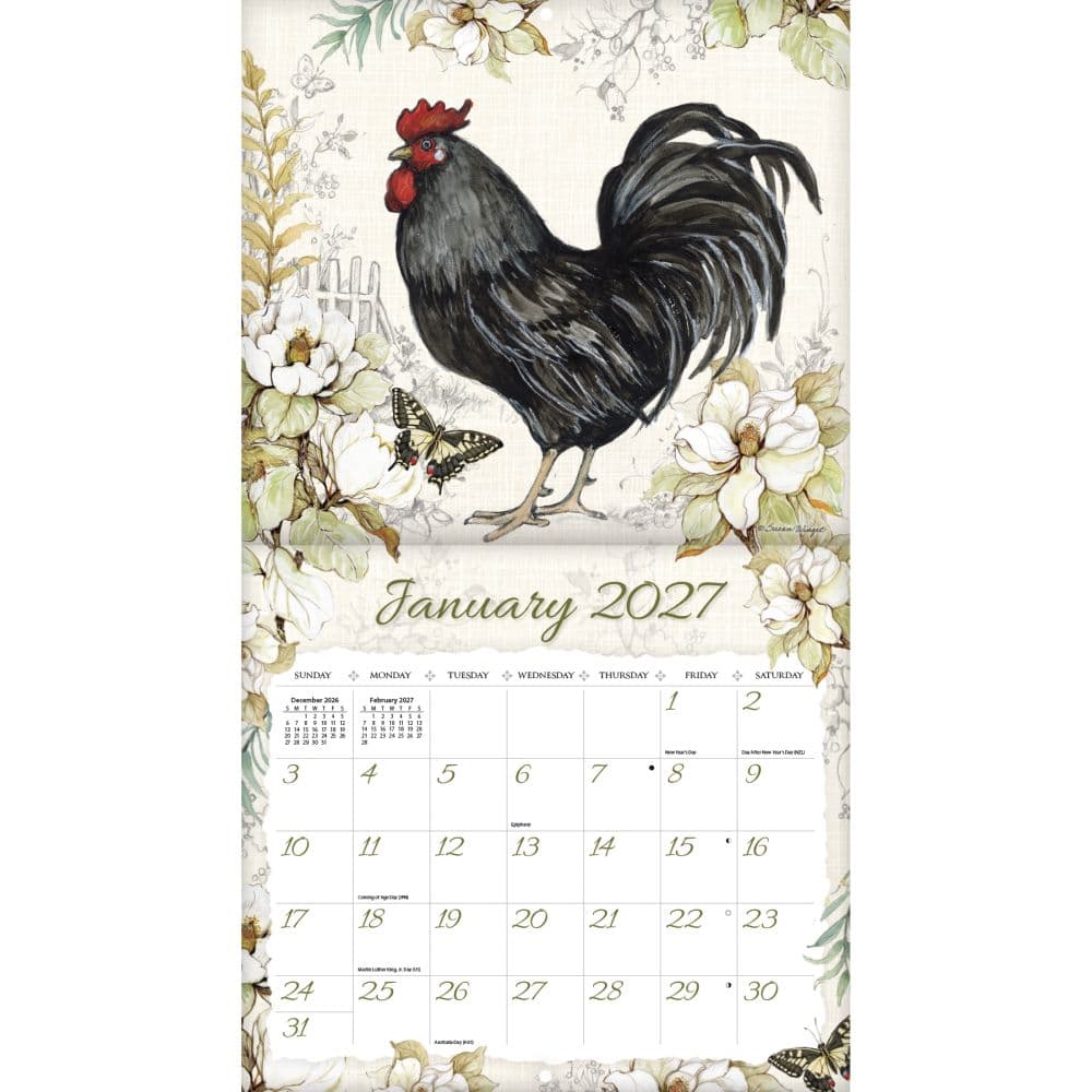 Proud Rooster 2027 Wall Calendar by Susan Winget Second Alternate Image