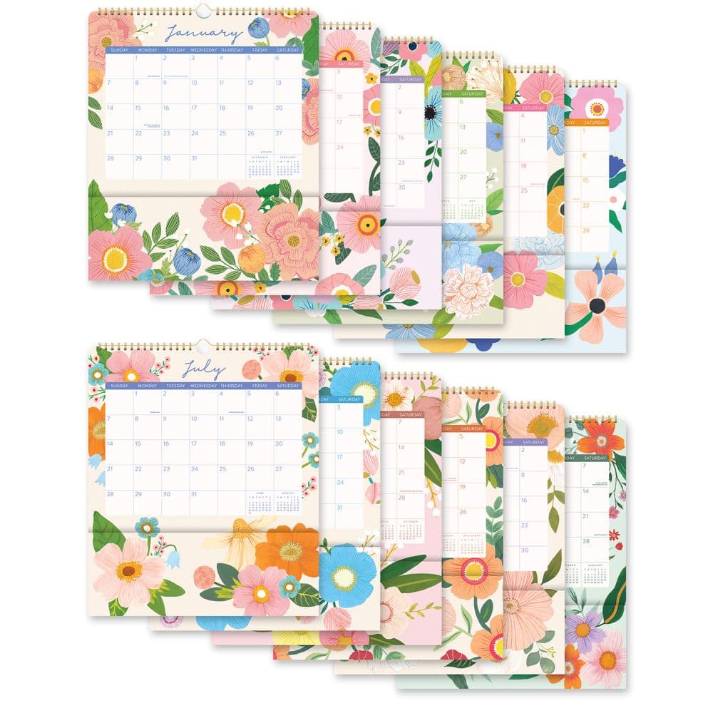 Bella Flora Pocket Plus 2024 Wall Calendar