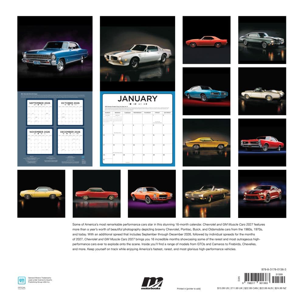 American Muscle Cars 2027 Wall Calendar First Alternate Image