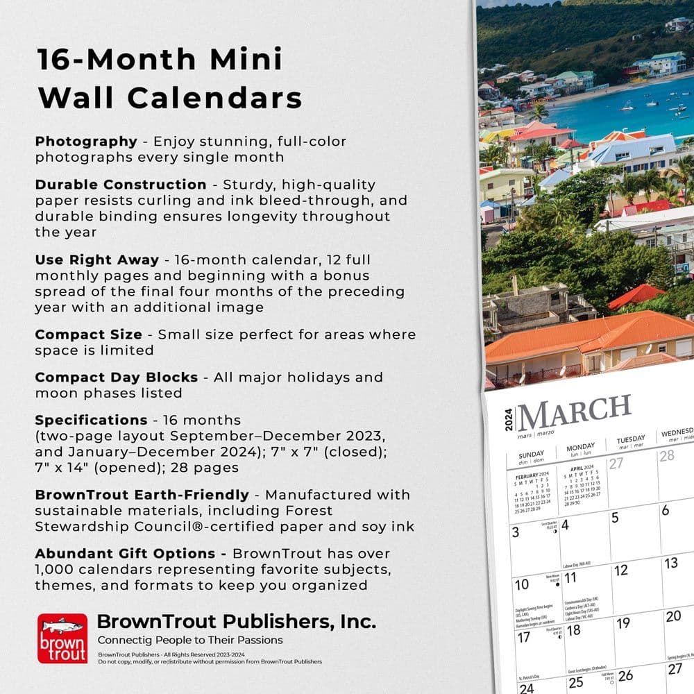 Caribbean 2024 Mini Wall Calendar Fourth Alternate Image width=&quot;1000&quot; height=&quot;1000&quot;